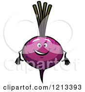 Clipart Of A Beet Mascot Royalty Free Vector Illustration