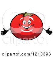 Clipart Of A Tomato Mascot Royalty Free Vector Illustration