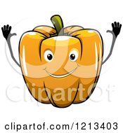 Poster, Art Print Of Orange Bell Pepper Mascot
