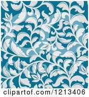Poster, Art Print Of Seamless Blue Floral Pattern