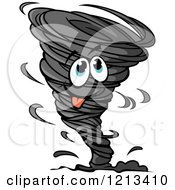 Clipart Of A Grayscale Twister Tornado Character 6 Royalty Free Vector Illustration by Vector Tradition SM