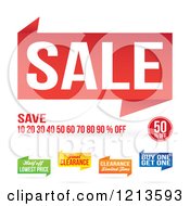 Poster, Art Print Of Sale And Clearance Retail Banners On White