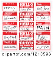 Clipart Of Hello My Name Is Stickers Royalty Free Vector Illustration