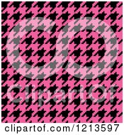 Clipart Of A Seamless Pink And Black Houndstooth Pattern Royalty Free Vector Illustration by Arena Creative