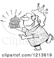 Poster, Art Print Of Black And White Sandwich Queen Woman Wearing A Crown
