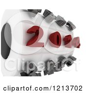 Clipart Of A 3d Round Timer Ring With Year 2014 Royalty Free CGI Illustration