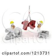 Poster, Art Print Of 3d New Year White Construction Characters Replacing 2013 With 2014