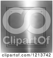 Clipart Of A 3d Shiny Metal Frame Royalty Free CGI Illustration