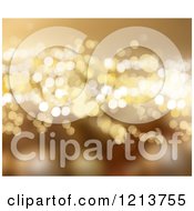 Clipart Of A Glittery Golden Christmas Bokeh Light Background Royalty Free CGI Illustration