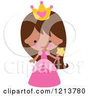 Poster, Art Print Of Cute Girl In A Pink Princess Halloween Costume