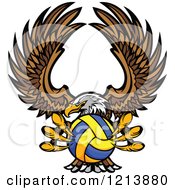 Poster, Art Print Of Bald Eagle Flying With A Water Polo Ball In Its Talons