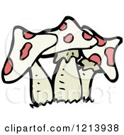 Cartoon Of Toadstools Royalty Free Vector Illustration by lineartestpilot