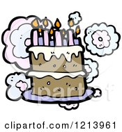 Cartoon Of A Cake Royalty Free Vector Illustration