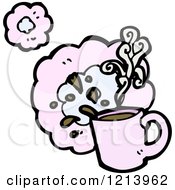Cartoon Of A Hot Cup Of Coffee Royalty Free Vector Illustration
