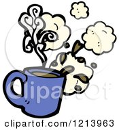 Cartoon Of A Hot Cup Of Coffee Royalty Free Vector Illustration by lineartestpilot