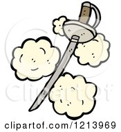 Cartoon Of A Sword Royalty Free Vector Illustration by lineartestpilot