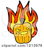 Flaming Jack-O-Lantern