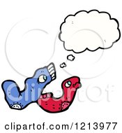 Cartoon Of Thinking Sock Puppets Royalty Free Vector Illustration by lineartestpilot