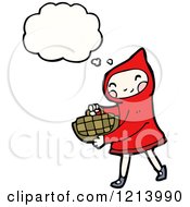 Poster, Art Print Of Little Red Riding Hood Thinking