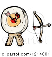 Cartoon Of Archery Equipment Royalty Free Vector Illustration