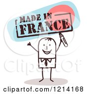 Stick People Business Man Holding A Marker Under MADE IN FRANCE by NL shop