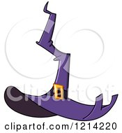 Clipart Of A Tall Crooked Purple Witch Hat Royalty Free Vector Illustration