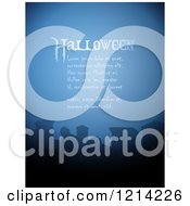 Poster, Art Print Of Foggy Cemetery With Tombstones And Halloween Sample Text