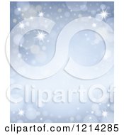 Poster, Art Print Of Background Of Silver Sparkles And Flares