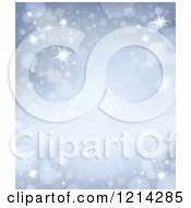 Clipart Of A Background Of Silver Sparkles And Flares Royalty Free Vector Illustration