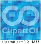 Clipart Of A Seamless Blue Background Of Squares And Rectangles Royalty Free Vector Illustration