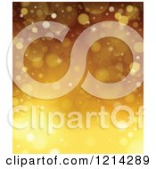 Poster, Art Print Of Background Of Golden Sparkles And Flares