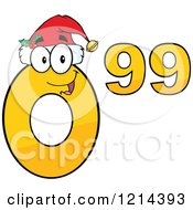 Poster, Art Print Of Yellow Christmas Ninety Nine Cent Mascot
