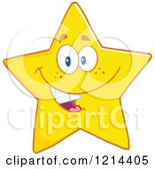 Poster, Art Print Of Happy Yellow Star Mascot