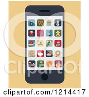 Poster, Art Print Of Smartphone With Christmas Apps On The Screen