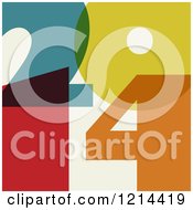 Clipart Of Colorful Year 2014 Numbers Royalty Free Vector Illustration