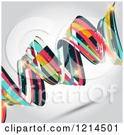 Clipart Of A Colorful Squiggly Swirl On Shading Royalty Free Vector Illustration
