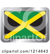 Jamaica Flag And Silver Frame Icon