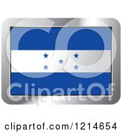 Poster, Art Print Of Honduras Flag And Silver Frame Icon