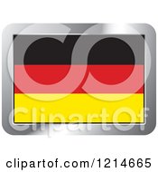 Poster, Art Print Of Germany Flag And Silver Frame Icon