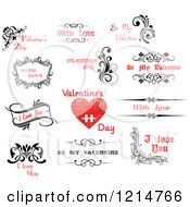 Clipart Of Valentine Greetings And Sayings 13 Royalty Free Vector Illustration by Vector Tradition SM
