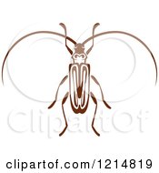 Poster, Art Print Of Brown Woodcut Beetle