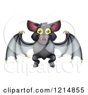 Poster, Art Print Of Cute Happy Halloween Vampire Bat