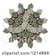Clipart Of A Kaleidoscope Arabic Ottoman Floral Design Royalty Free Vector Illustration