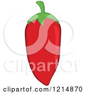 Cartoon Of A Red Hot Chili Pepper Royalty Free Vector Clipart