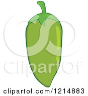 Cartoon Of A Green Chili Pepper Royalty Free Vector Clipart by Hit Toon