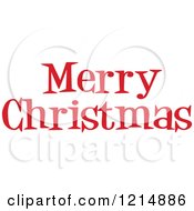Poster, Art Print Of Red Merry Christmas Greeting