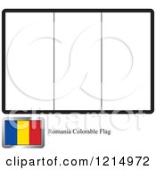 Poster, Art Print Of Coloring Page And Sample For A Romania Flag