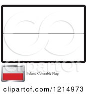 Poster, Art Print Of Coloring Page And Sample For A Poland Flag