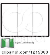Poster, Art Print Of Coloring Page And Sample For A Nigeria Flag