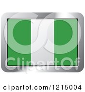 Nigeria Flag And Silver Frame Icon